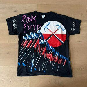 Vintage 90s 1994 Pink Floyd The Wall Marching Hammers AOP Large T-shirt
